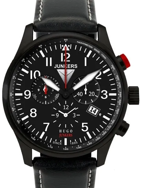 Junkers Hugo Junkers Series 12-Hour Totalizer Chronograph Watch with Alarm #6680-2