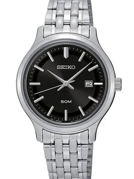 Seiko Women's Quartz Dress Watch with Bracelet and Black Dial #SUR795