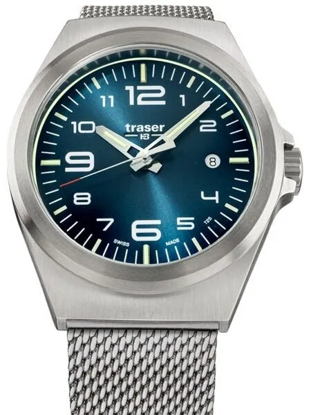 Traser P59 Essential M Blue Dial Watch w/Trigalight + SuperLuminova #108205