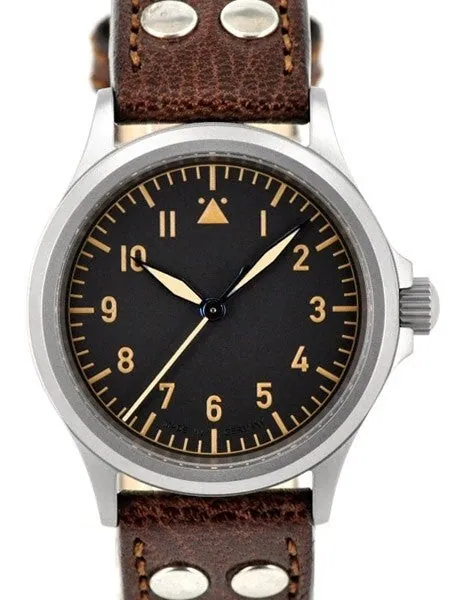 DIEVAS German Made Vintage Flieger Watch with Sapphire Crystal and a 39mm, 6Steel Case