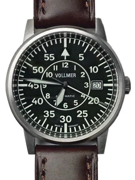 Vollmer Aerodyne Swiss Automatic Watch with Sapphire Crystal, 38.5mm Titanium Case #V5H85