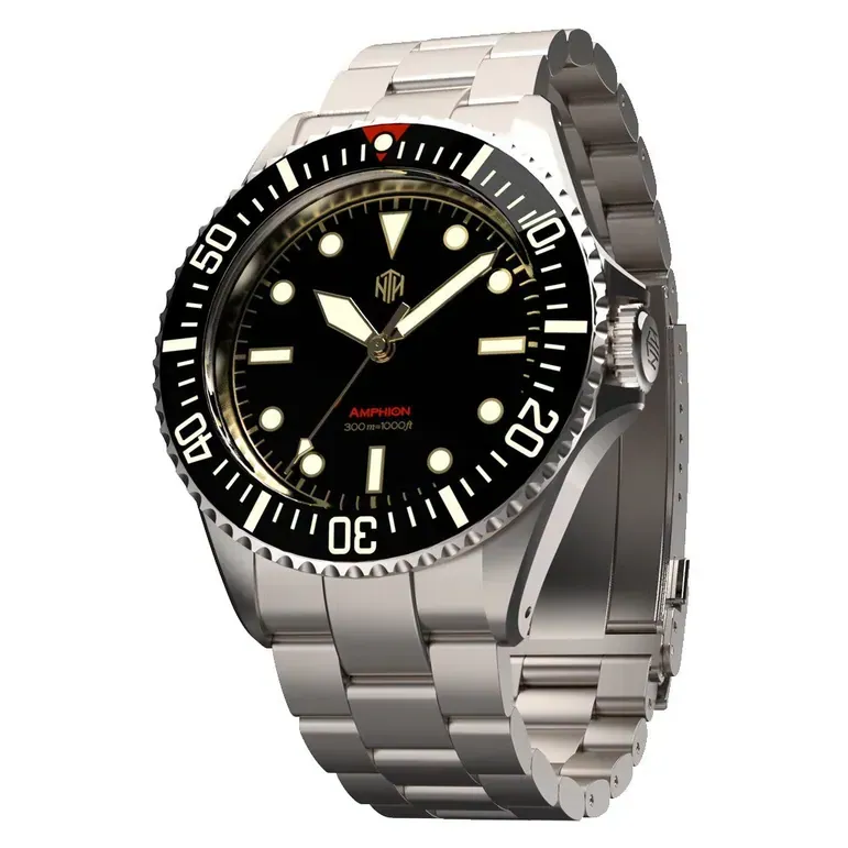 NTH Amphion Vintage Gilt Hi-Beat Automatic Dive Watch without Date #WW-NTH-AVGN