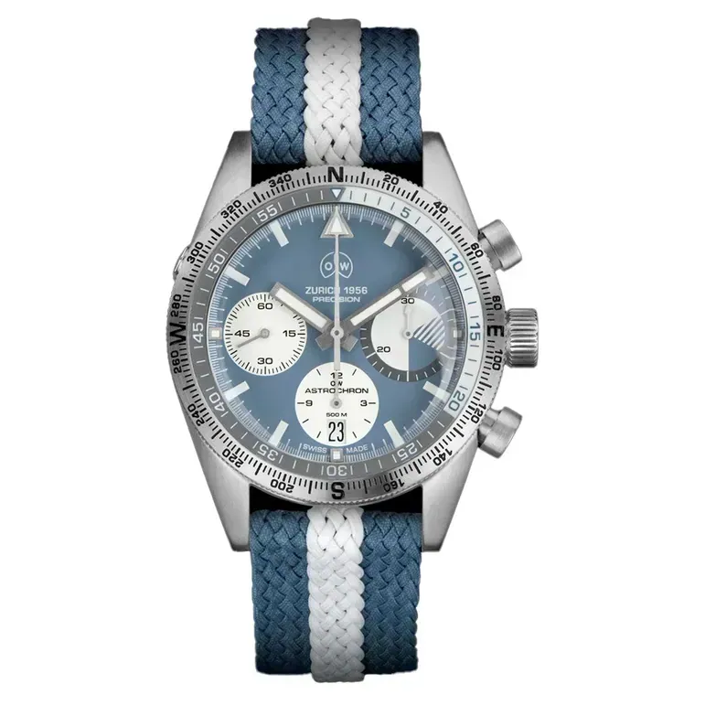 Ollech & Wajs Swiss Automatic Astronchron Exploration Watch with Compass Bezel #OW-Astrochron