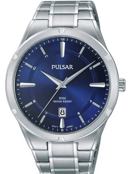 Pulsar Quartz Watch with 42mm Case and Radiant Blue Dial #PS9521