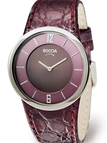Boccia Ladies Quartz Watch with Titanium Case and Leather Band #3161-06
