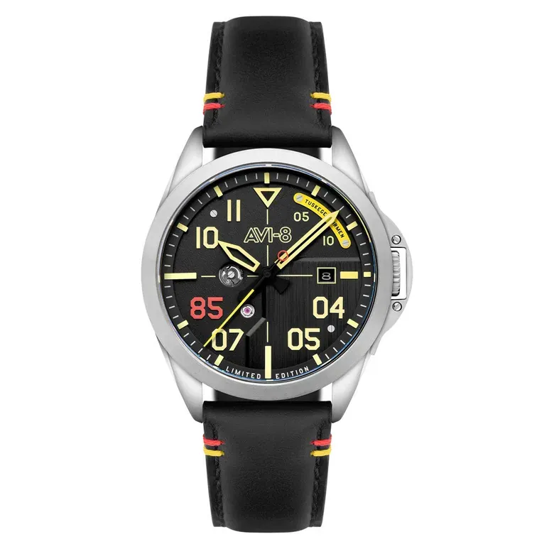 AVI-8 Patriot P-51 Mustang Tuskegee Airman 85th Anniversary LE Watch #AV-4148-01