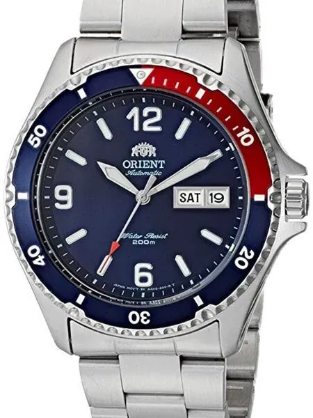 Scratch and Dent - Orient Pepsi-Style Automatic Dive Watch with SS Bracelet #AA02009D