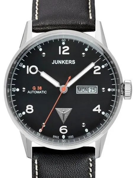 Scratch and Dent - Junkers G38 Day and Date Automatic Watch with Black Dial #6966-2