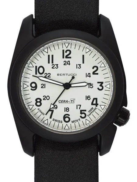 Bertucci A-2CT Cera-Tiâ¢ Ceramic Coated Titanium Field Watch with Swiss Quartz Movement #12137