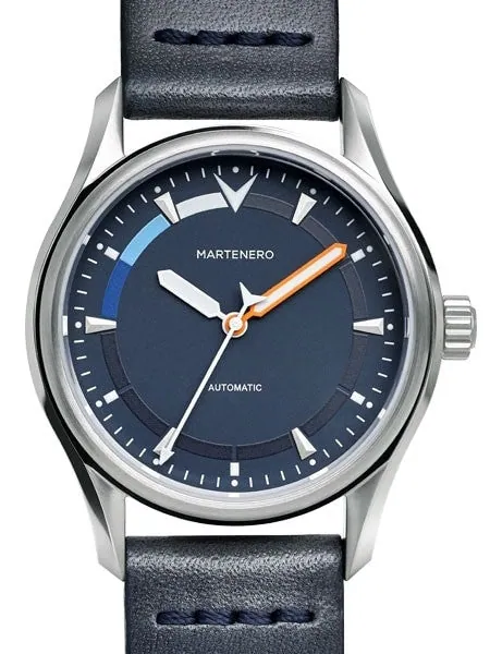 Martenero Founder Automatic Sport Watch with Marine Blue Dial, Sapphire Crystal #FDR007