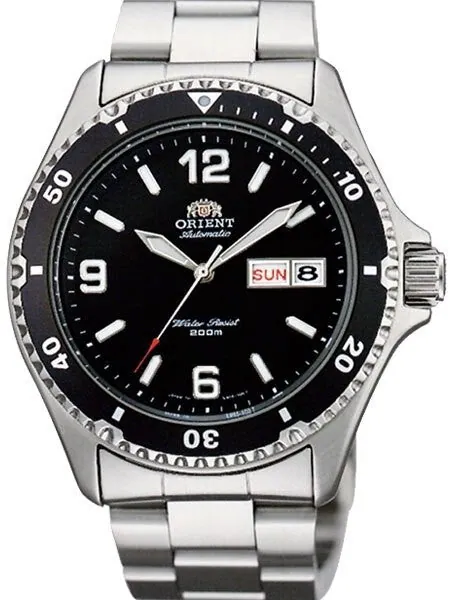 Scratch and Dent - Orient Mako II Black Dial Automatic Dive Watch with SS Bracelet #AA02001B