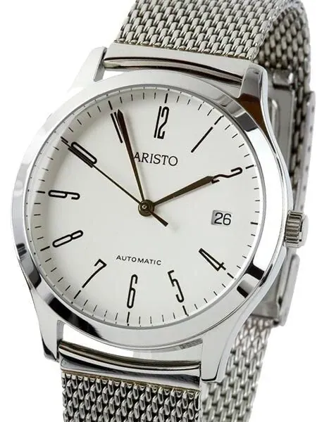 Aristo 4H132 Dessau Swiss Automatic Dress Watch on Mesh Bracelet