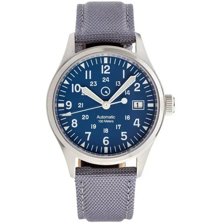 Islander Mitchel Automatic Field Watch with Nylon Weave Strap and an AR Sapphire Crystal #ISL-42