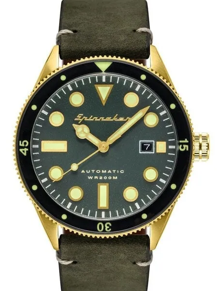 Spinnaker Cahill Automatic Dive Watch with 43mm Goldtone Case #SP-5033-05