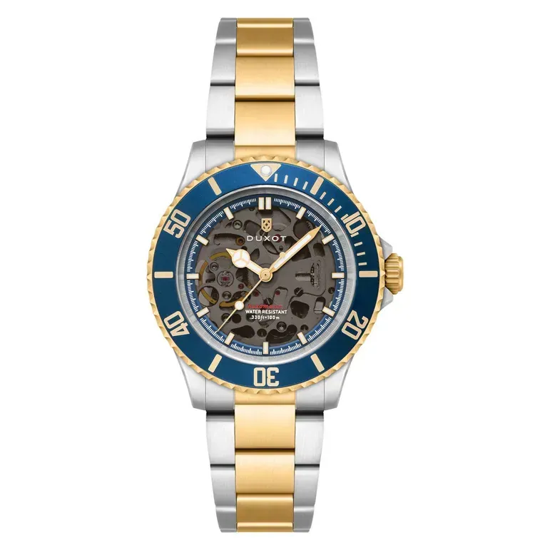 Duxot Atlantica Skeleton Automatic Two Tone Blue #DX-2067-55