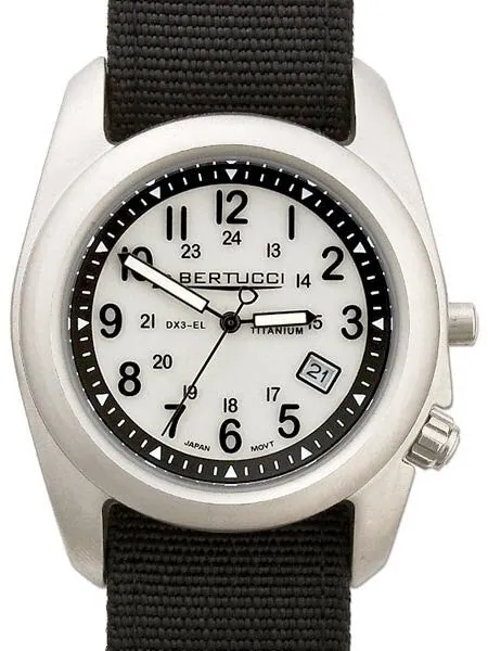 Bertucci A-2T Titanium Watch with Electro-Luminescent White Dial #22001