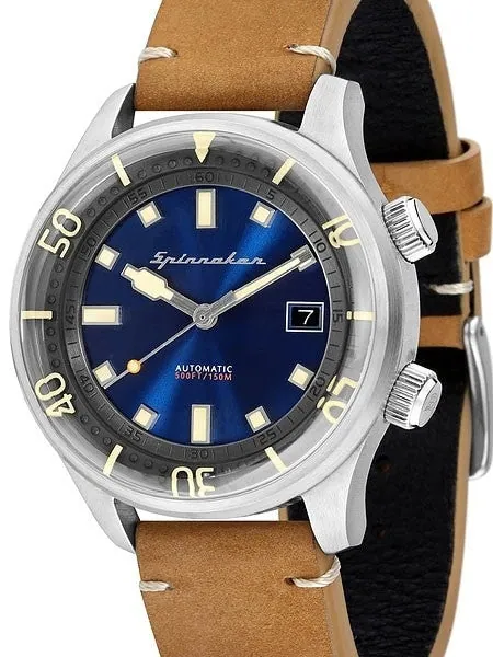 Spinnaker Bradner 42m Vintage-Style Automatic Sport Watch with a Luminous Bezel #SP-5057-05
