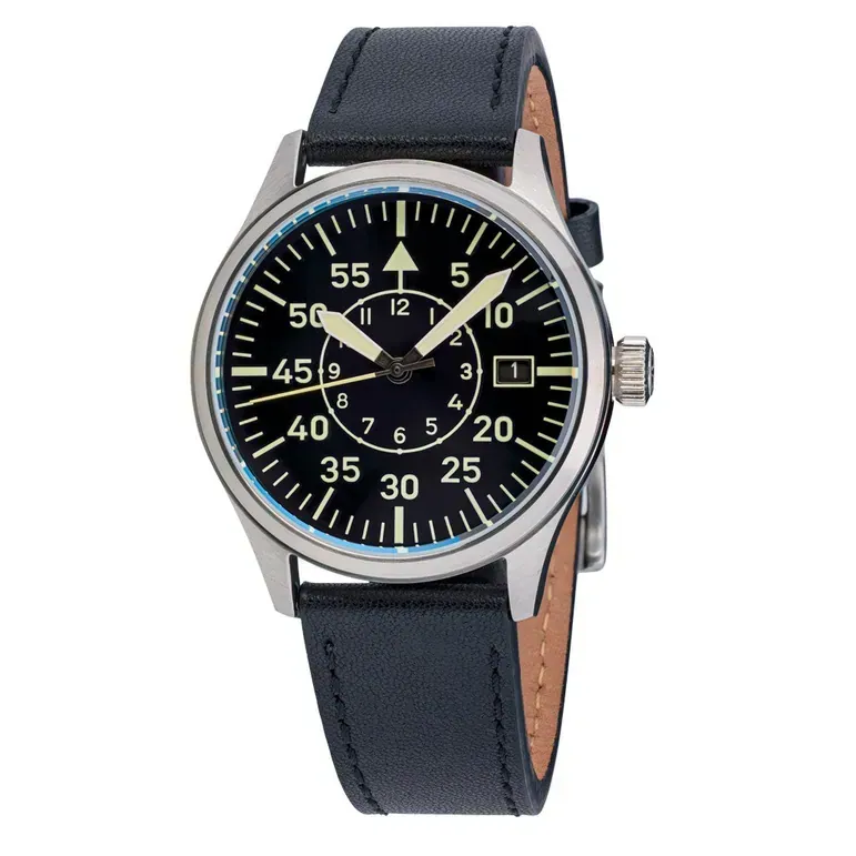 Islander 39mm Automatic Pilot watch with Black Dial and Sapphire Crystal #ISL-108