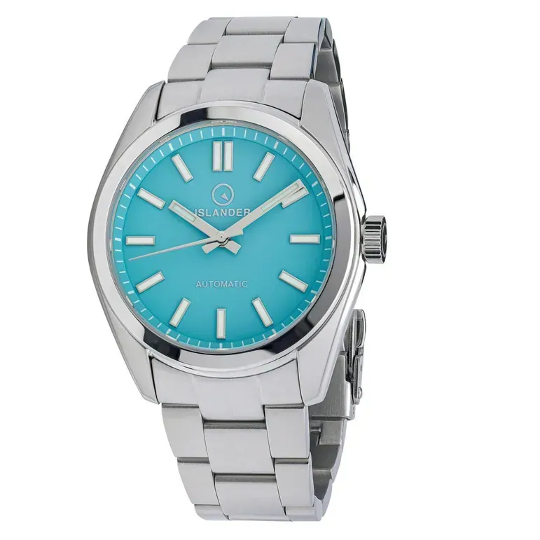 TEXT EXCLUSIVE - Islander Brookville Hi-Beat Automatic Dress Watch with Robin's Egg Blue Dial, AR Sapphire Crystal #ISL-85