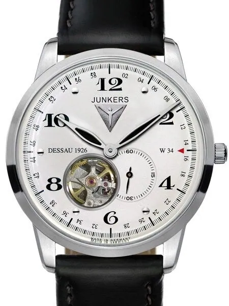 Junkers Dessau 1926 Flatline Automatic, Open-Heart Dress Watch #6360-4