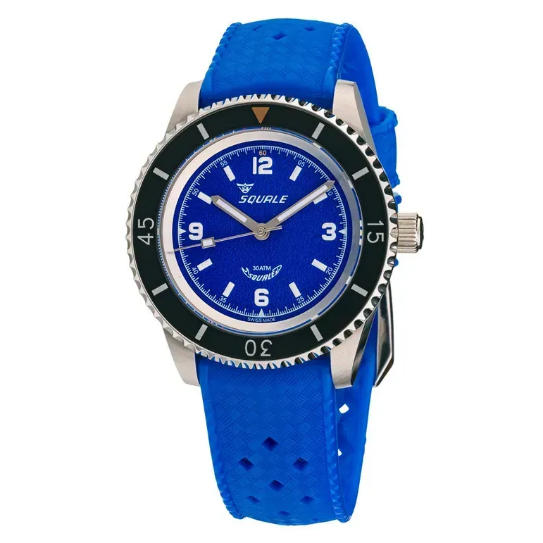 Squale Montauk 300 Meter Swiss Made Automatic Dive Watch with Blue Sand Dial #MTK-12