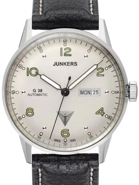 Junkers G38 Day and Date Watch with Silver Dial and Automatic Movment #6966-4