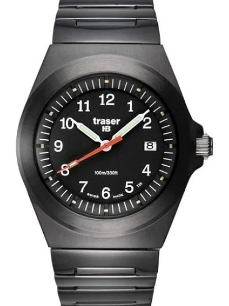 Traser Trooper Black PVD Coated Steel Case and Bracelet Watch P5904.356.35.11