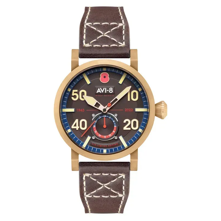 AVI-8 Royal British Legion Meca-Quartz LE Watch with Carbon Brown Dial #AV-4108-RBL-05