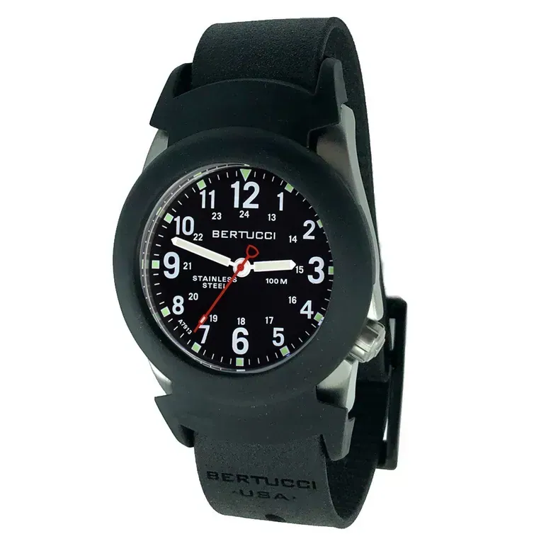 Bertucci Construction King Black Dial Watch with Black Strap and Pro-Guard #11114
