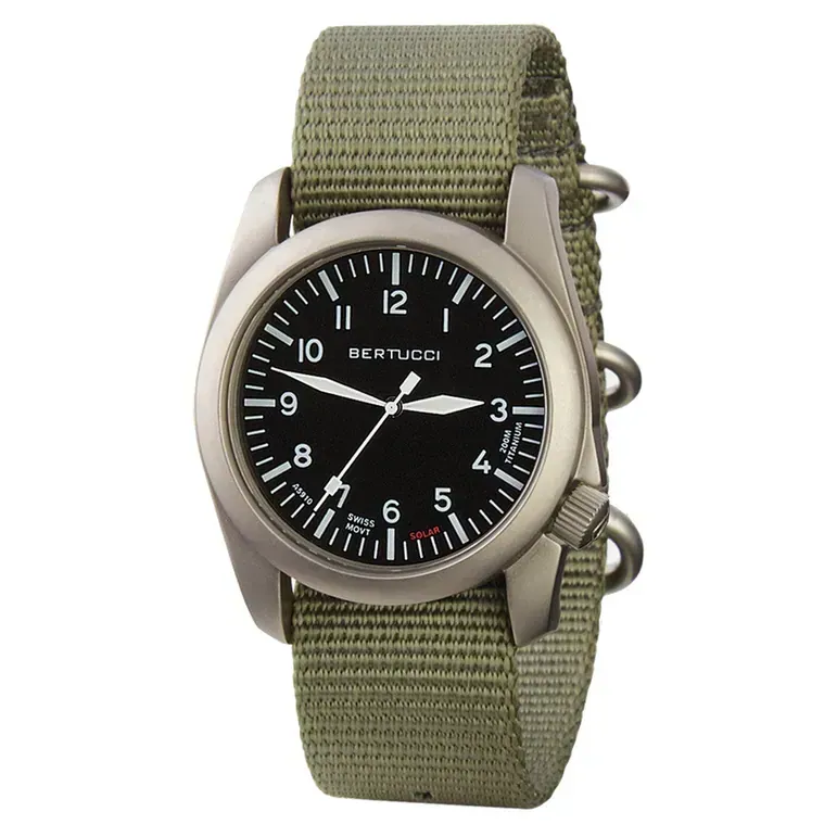 Bertucci A-4TS AERO Solar Black Dial Watch #13901