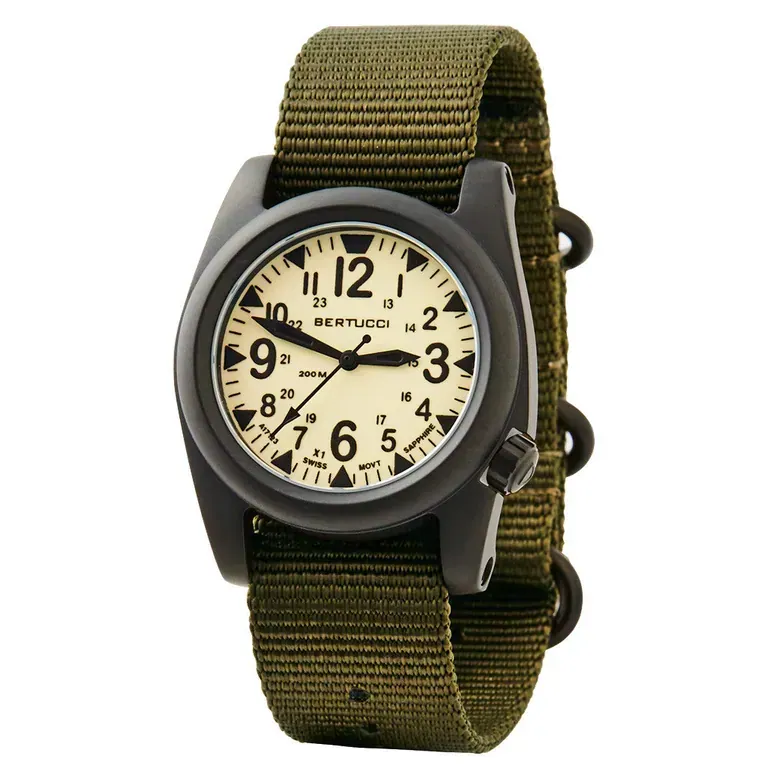 Bertucci A-2S Ballista X1 Illuminated Dial with Olive Strap #11123