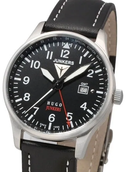 SCRATCH AND DENT - Junkers 150 Years Hugo Junkers Anniversary 40mm GMT Watch #6644-2-SND