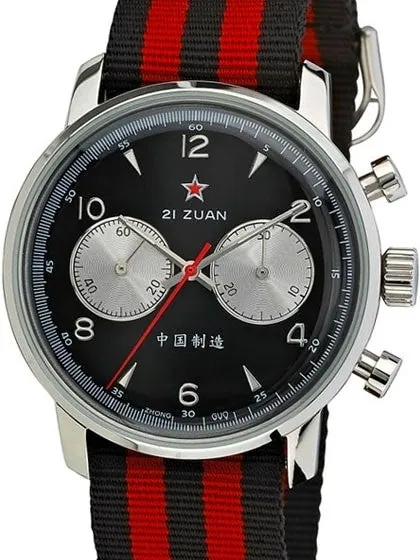 Scratch and Dent - Seagull 1963 Hand Wind Mechanical Chronograph with Black Dial #6488-2901B