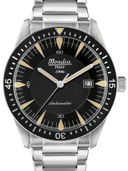 Mondia 1946 Automatic Watch with Black Dial #MI760SS-01BK-BM