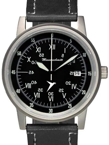 Messerschmitt Fliegeruhr Watch with a Black Sextant Dial #ME-Sextant