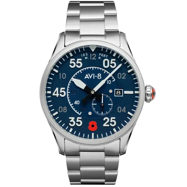 AVI-8 Spitfire Royal British Legion Limited Edition, 21-Jewel Automatic Pilot Watch, AR Sapphire Crystal #AV-4073-RBL