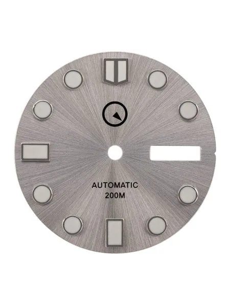 Silver Dial with SuperLuminova for Seiko 7S26, NH36 and 4R36 Movements #D06