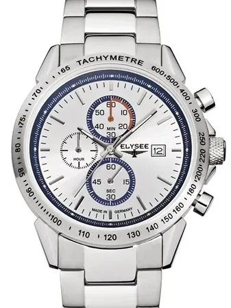 Elysee Arrow Chronograph with Stopwach, 12 Hour Totalizer, and 42mm Case #13264