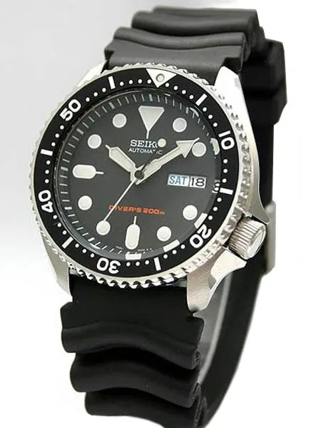 Scratch and Dent - Seiko Automatic Dive Watch with Offset Crown and Rubber Dive Strap #SKX007K1 10