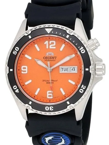 Scratch and Dent - Orient Orange Mako Automatic Dive Watch with Rubber Strap #CEM65004M-SND3
