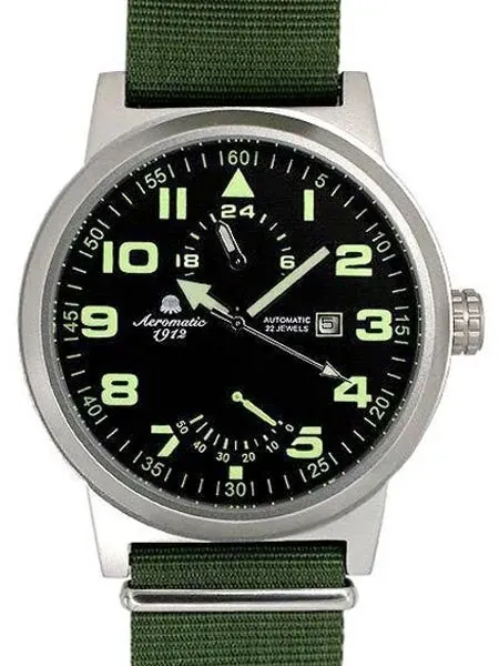 Aeromatic 1912 Automatic Watch with 24-hr Sub Dial and Power Reserve #A1351
