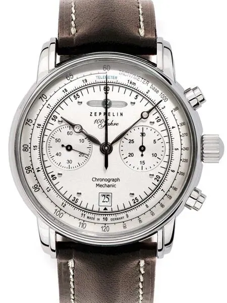 Graf Zeppelin Hand Wind Mechanical Chronograph Watch with Exhibition back #7608-1