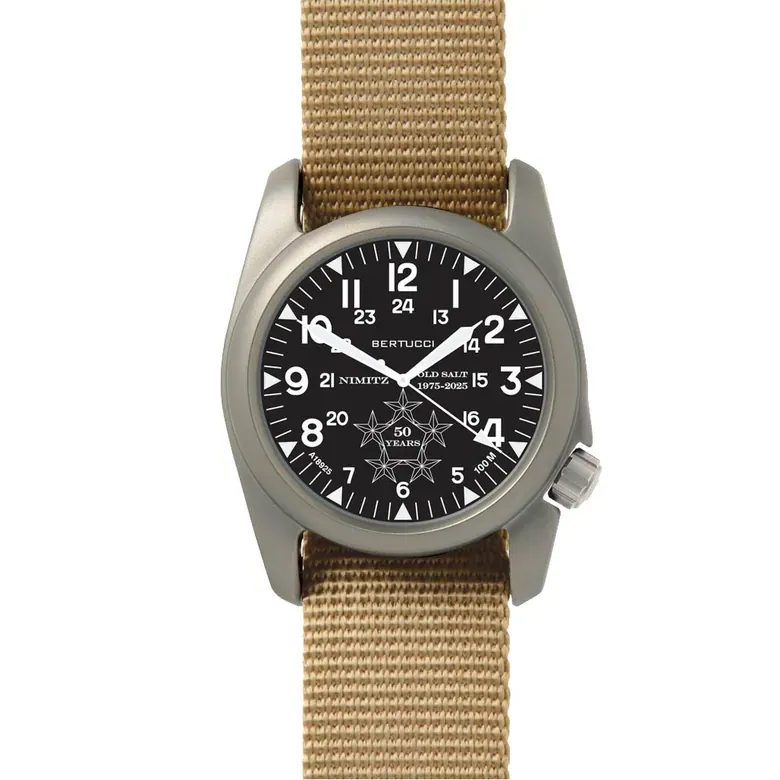Bertucci USS Nimitz Aircraft Carrier Special Edition Black Dial Watch #11520