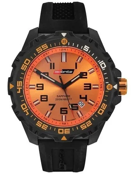 Armourlite Isobrite Orange Dial Watch with T-100 Tritium Illumination and Sapphire Crystal #ISO302