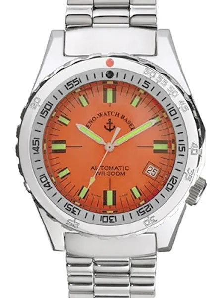 Zeno Army Dive Watch with Orange Dial and Swiss ETA Automatic Movement #465N-A5M