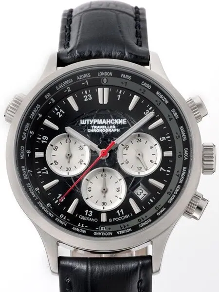 Sturmanskie Traveler Quartz Chronograph Watch with 24-hour Sub-Dial #3385877