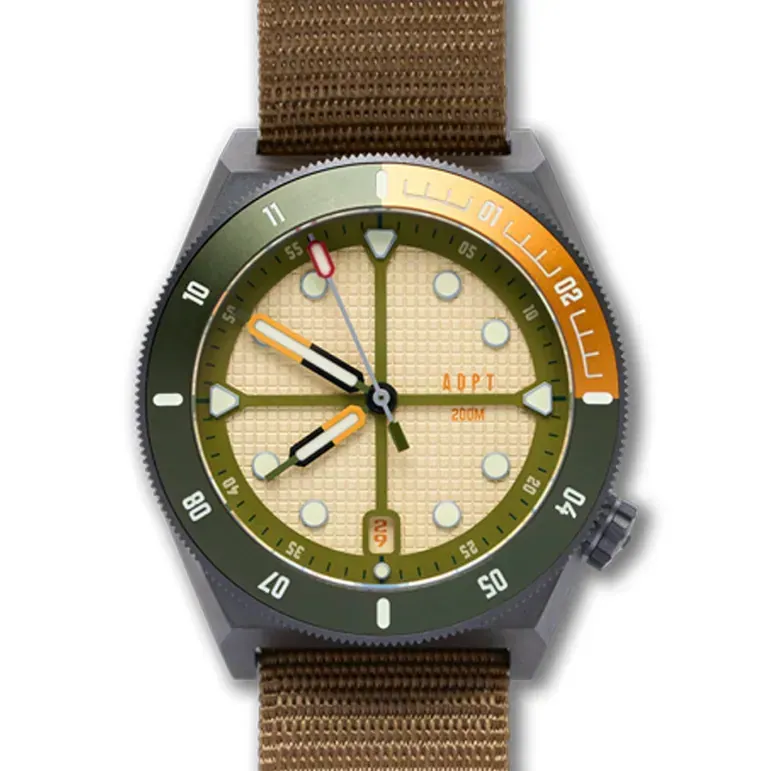 ADPT Series 1 Titanium Field Watch with Harvest Brown Dial #ADPT-B