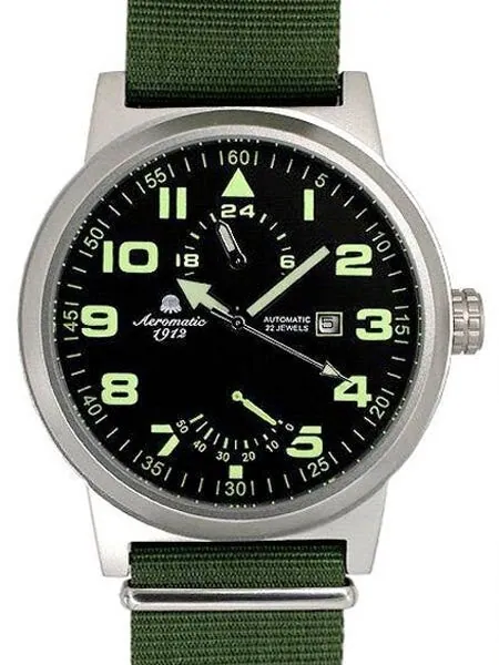 Scratch and Dent - Aeromatic 1912 Automatic Watch with 24-hr Sub Dial and Power Reserve #A1351