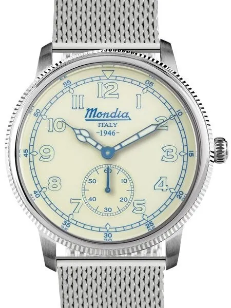 Mondia 1946 Quartz Watch with Coin-Edge Bezel #MI755SS-03BG-BM