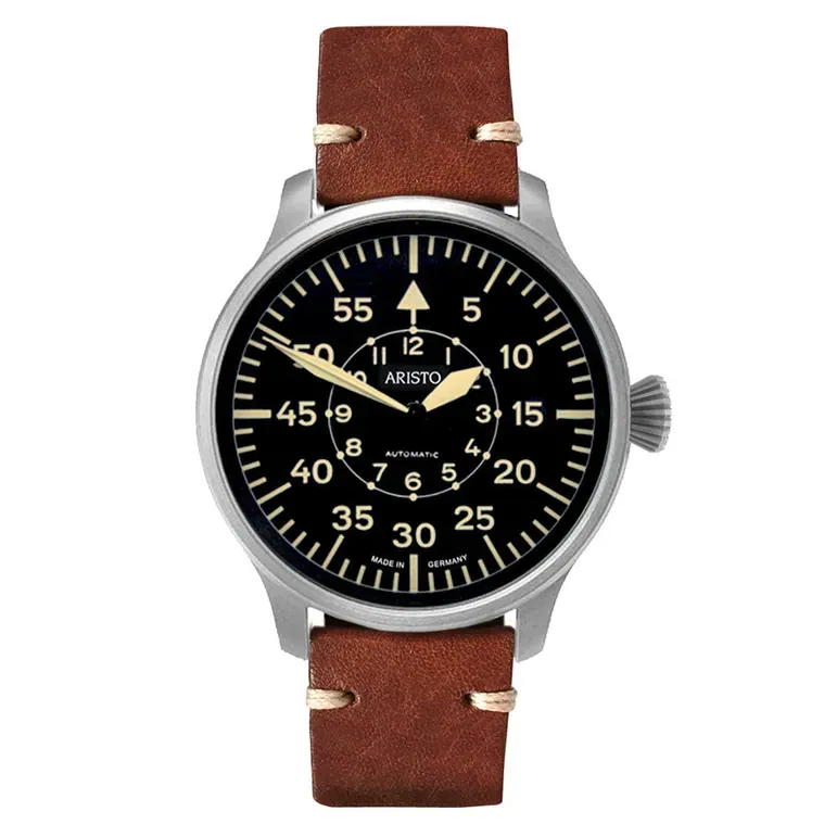 Aristo Swiss Automatic Pilot Watch with Black B-Dial #3H233